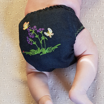 Doodush Wollüberhose bestickt - Onesize