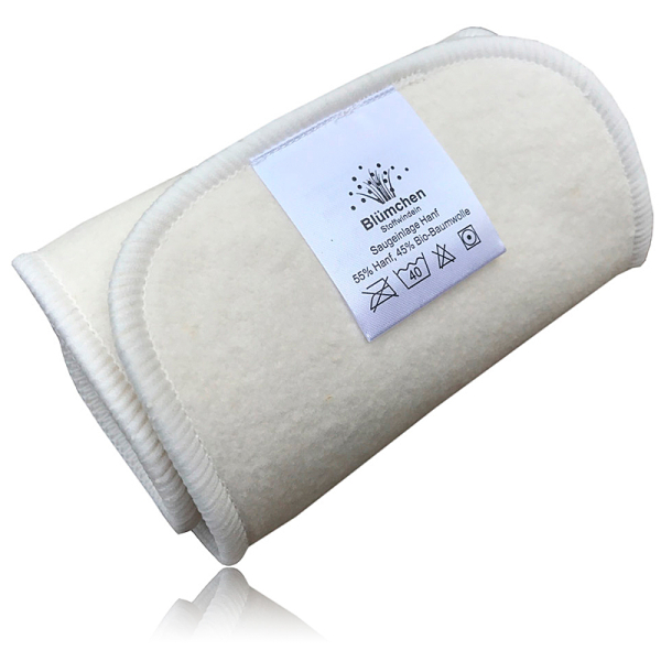 Blümchen Hanf-Fleece-Einlage