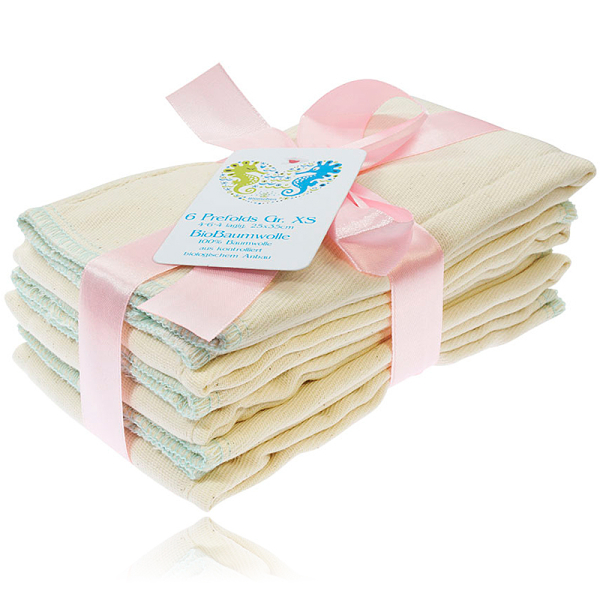 Blümchen Prefolds aus Baumwoll-Twill
