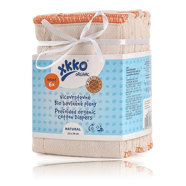 XKKO Organic Prefolds Bird Eye