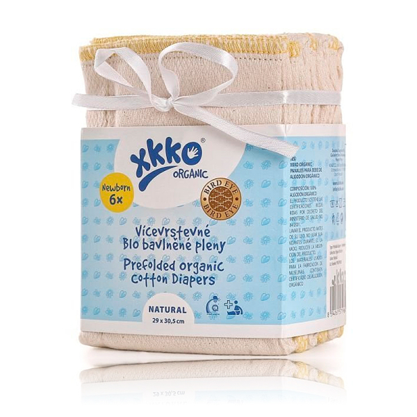 XKKO Organic Prefolds Bird Eye